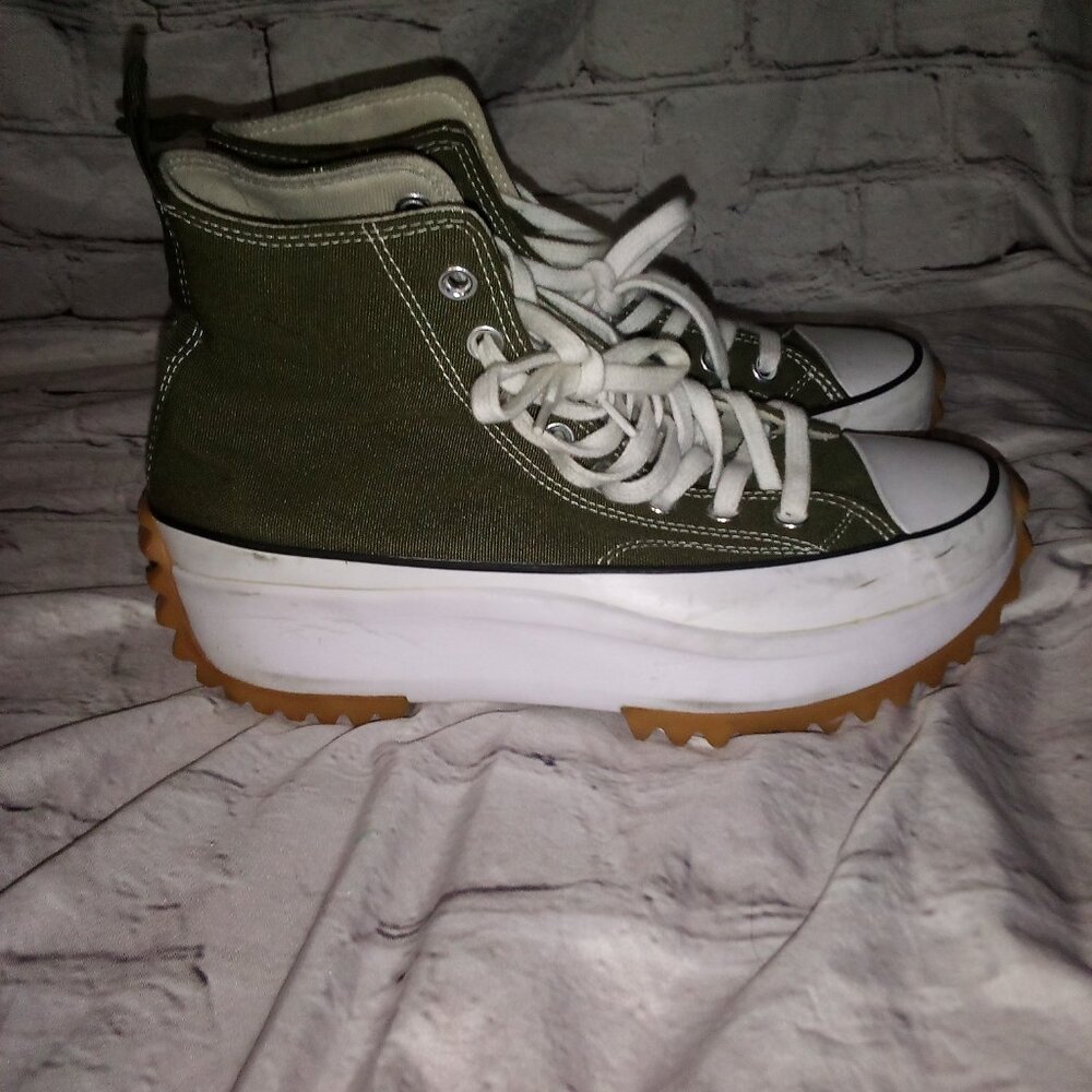 Converse Run Star Hike Platform Shoe Green - Picture 2 of 8